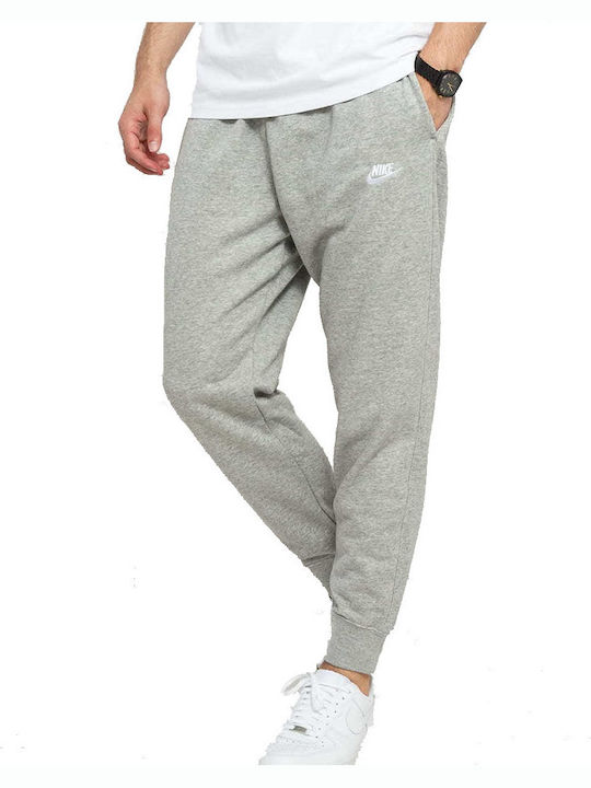 Nike Sportswear Club Men's Sweatpants with Rubber Gray