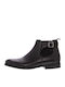 Boss Shoes Men's Leather Chelsea Ankle Boots Black