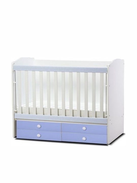 Dizain Baby Κούνια Πολυμορφική Dessy Oak & Blue για Στρώμα 60x120cm