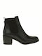 Alpe Leder Damen Chelsea Stiefeletten mit mittlerem Absatz Schwarz