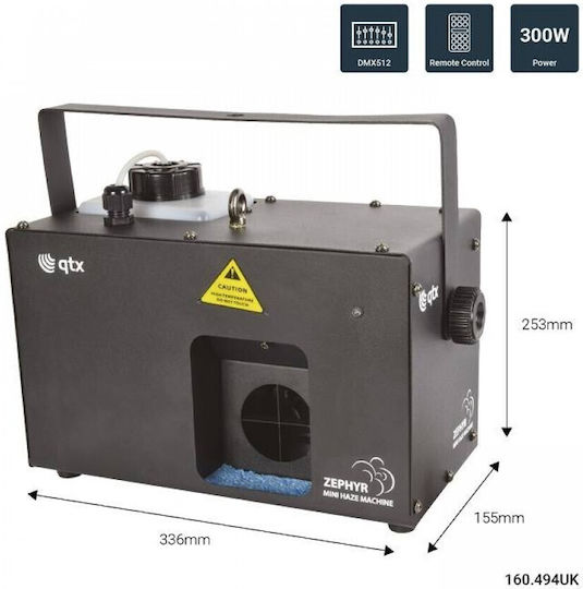 QTX Sound Zephyr-300 Mașină de ceață 300W cu Wireless controler