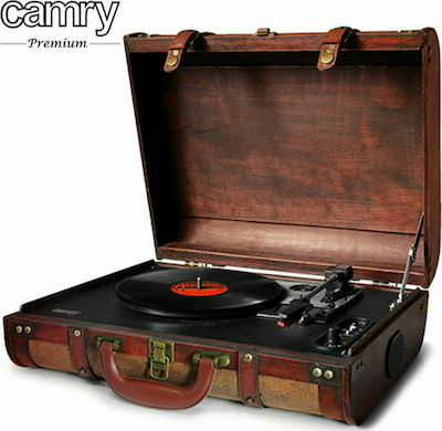 Camry CR1149 CR1149 Suitcase Turntables with Preamp and Built-in Speakers Brown