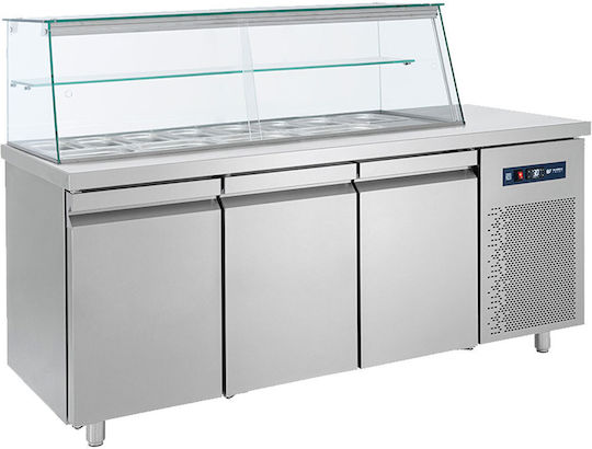 Bambas Frost Bambas Frost Kühlvitrine Boden mit Kapazität 13x1/4 GN 185x70x85cm SM 185