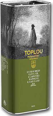 Toplou Monastery Ulei de Măsline Extra Virgin 5lt în Recipient Metalic 1buc