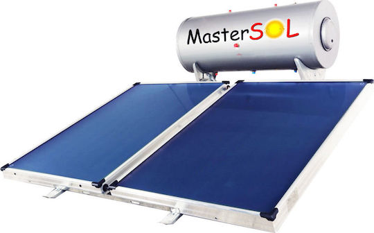 MasterSOL LP Ηλιακός Θερμοσίφωνας 160 λίτρων Glass Διπλής Ενέργειας με 3τ.μ. Συλλέκτη Χαμηλού Ύψους