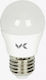 VK Lighting LED Bulb 6W 83mm for Socket E27 and Shape G45 Warm White 540lm