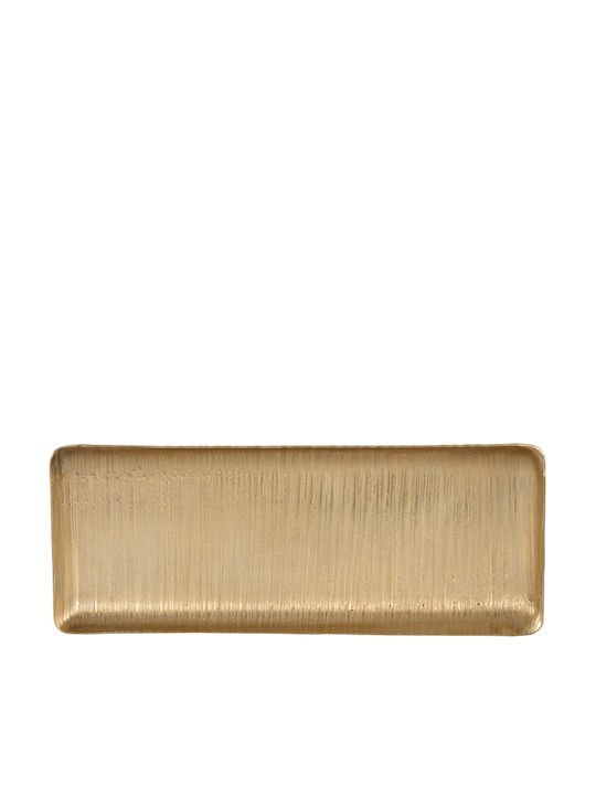 InTheBox Thread Aluminiumplatte Champagner 41x15,5xH1,5cm Dekorative Platte Aluminium Gold 1Stück 41x15.5x1.5cm