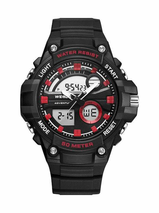 Weide Digital Men's Watch 52mm Battery with Bla...