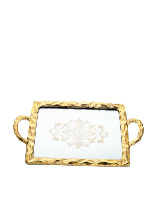 Karvounis Wedding Tray from Plastic with Mirror Gold