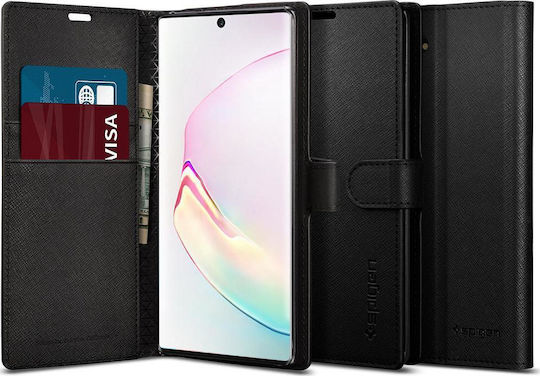 Spigen Wallet S Δερματίνης Μαύρο (Galaxy Note 10)