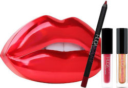 Huda Beauty Contour & Strobe Lip Set Make-up-Set 3Stück