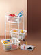 Metaltex San Diego Troleu De Bucătărie Metalic Cu 3 Locuri Alb 38x30x68cm