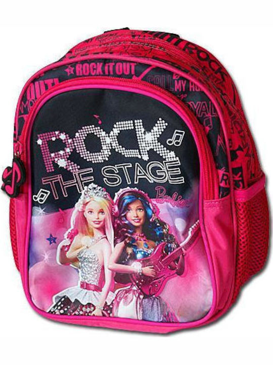 Barbie Rock The Stage School Bag Backpack Kindergarten in Fuchsia color