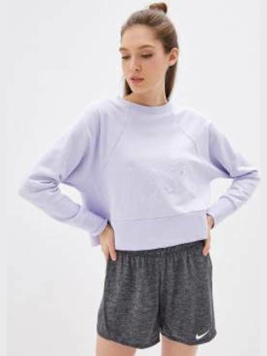 Dri-FIT W Nk Dry Flc Get Fit Lux Crw Damen Sweatshirt Fleece Lila