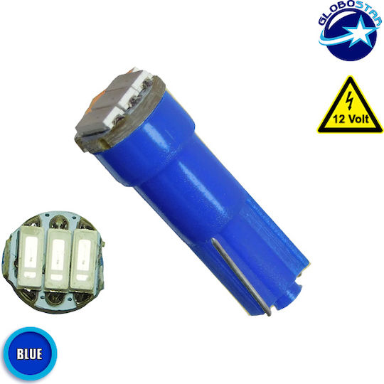 GloboStar Lamps Car & Motorcycle T5 LED 6000K Cold White 12V 0.1W 1pcs