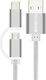 Blue Star Peston PE03-SLV Geflochten USB zu Typ-C,TC-TC / Micro-USB Kabel 2.1A Silber 1m