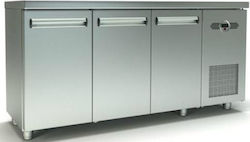 Inox Dobros Английски превод: Stainless Steel Refrigerator Counter 448лт with 3 Doors and Cooling Machine -2/+4°C L180xW70xH87см