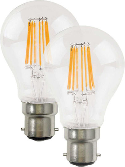 Diolamp LED Bulbs 7W 108mm for Socket B22 and Shape A60 Natural White 620lm 2pcs