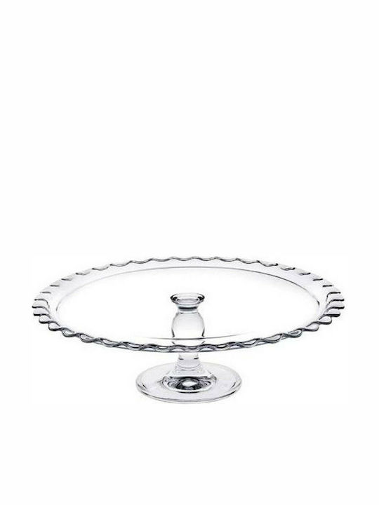 Espiel Transparent Glass Pedestal Cake Stand Maxi Patisseries 37x37x11.5cm