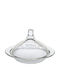 Espiel Transparent Glass Cake Stand with Lid Candy 14x14cm