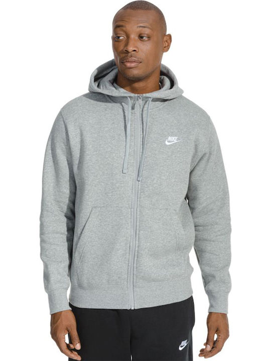 Club Cardigan with Hood Gray