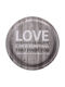 Keskor Love Metal Round Serving Tray in Gray Color 32x32cm 2607-1 1pcs