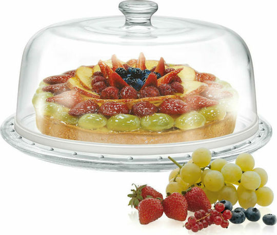 Borgonovo Palladio Cake Stand Transparent 31x31x15cm