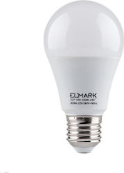 Elmark LED Bulbs for Socket E27 and Shape A60 Warm White 800lm 1pcs