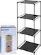 Shelf Floor 101000230 Black 34x34x104cm