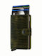 Miniwallet Dutch Martin Leather Men's Wallet Cards with RFID and Slide Mechanism Khaki