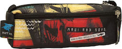 Maui & Sons Pencil Case Barrel with 2 Compartments Black