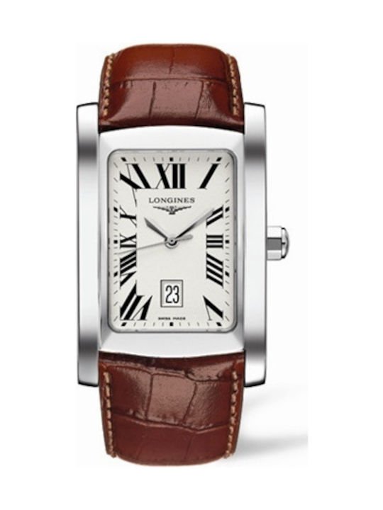 Longines DolceVita XL Stainless Steel Roman Brown Silver