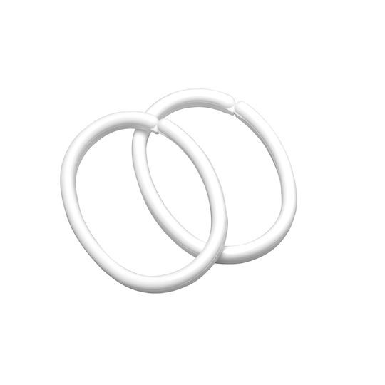 Sealskin Clips Rings Bag Plastic Bathroom Curtain Rings White 12pcs