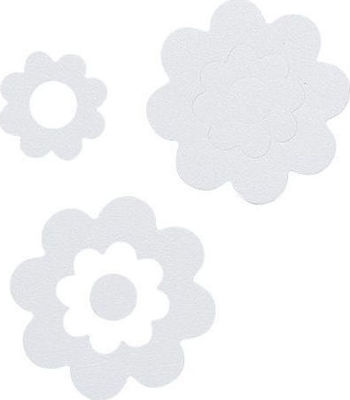 Sealskin Bathflower Αντιολισθητικά Μπανιέρας Λουλούδια με Βεντούζες Λευκά 13.5x13.5εκ. 7τμχ