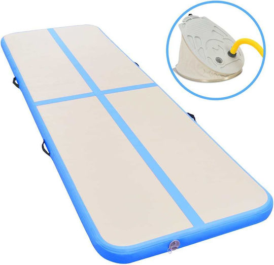 vidaXL AirTrack Στρώμα Ενόργανης Γυμναστικής Μπλε (300x100x10cm)