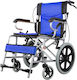 SuperOrtho Transporter Wheelchair Folding Lightweight with Folding Back 45cm SUPER_BE722 Blue