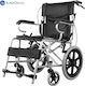 SuperOrtho Transporter Αναπηρικό Αμαξίδιο Πτυσσόμενο Ελαφρού Τύπου με Αναδιπλούμενη Πλάτη 45cm SUPER_BL722 Μαύρο