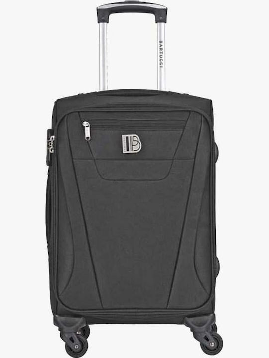 Bartuggi 712-6064 Medium Fabric Black Travel Suitcase with 4 Wheels Height 67cm