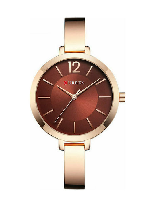 Curren Watch with Pink Gold Metal Bracelet