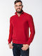 Ralph Lauren Herren Langarm-Pullover Ausschnitt mit Reißverschluss Rot 710701611026