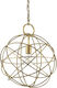 Ideal Lux Konse Pendant Light Single-Light Grid for Socket E27 Gold