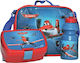 Planes School Shoulder Lunch Bag Light Blue 30 x 6 x 40cm