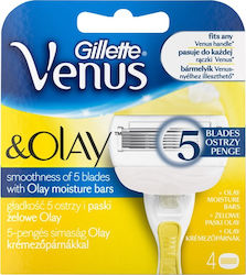 Gillette Venus & Olay Ανταλλακτικές Κεφαλές με 5 Λεπίδες και Λιπαντική Ταινία 4τμχ