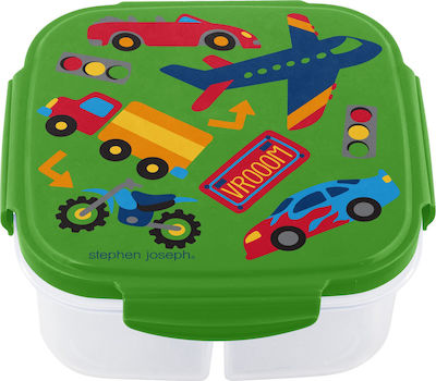 Stephen Joseph Kids Lunch Plastic Box Green L15xW15xH5cm