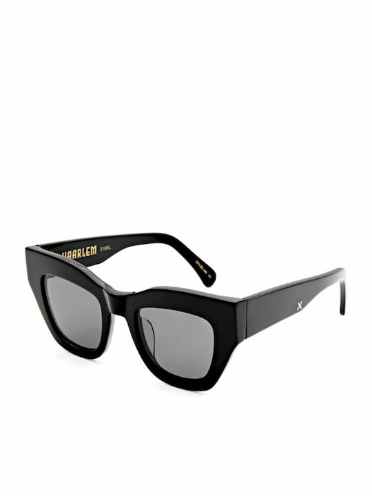 Oscar & Frank Haarlem Damen Sonnenbrille mit Schwarz Kunststoff Gestell und Schwarz Linse 016MB
