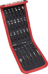 Rolson Set Drills and Screwdriver Bits 25 Pieces with Hexagon Drill Top for Wood