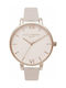 Olivia Burton Big Dial Watch with Beige Leather Strap