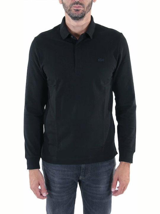 Polo Langarmbluse Schwarz