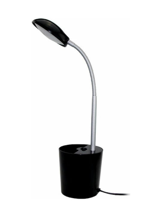 Spot Light Φωτιστικό Γραφείου LED με Εύκαμπτο Βραχίονα σε Μαύρο Χρώμα