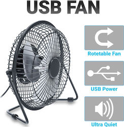 USB Office/Home Rotating Fan Black 3W